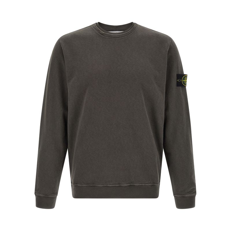 Stone Island Gray Cotton Men's Sweatshirt